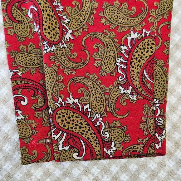 Vintage Josephine Paisley Wrap Front Fitted Waist Professional CareerWear Blouse - Picture 9 of 16